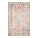 Tapis vintage classique jaune clair et rouge 6x9, 183x279 cm