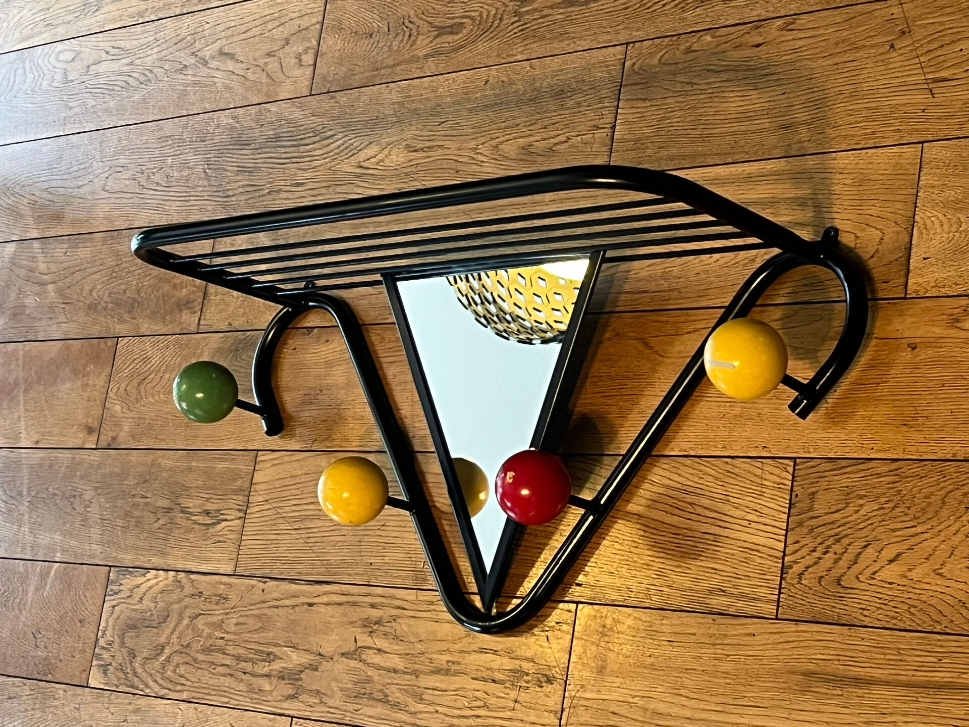 Vintage coat rack with mirror