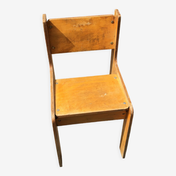Chaise d'enfant vintage en bois
