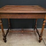 Louis XIII style desk writing table in solid wood in very good condition
