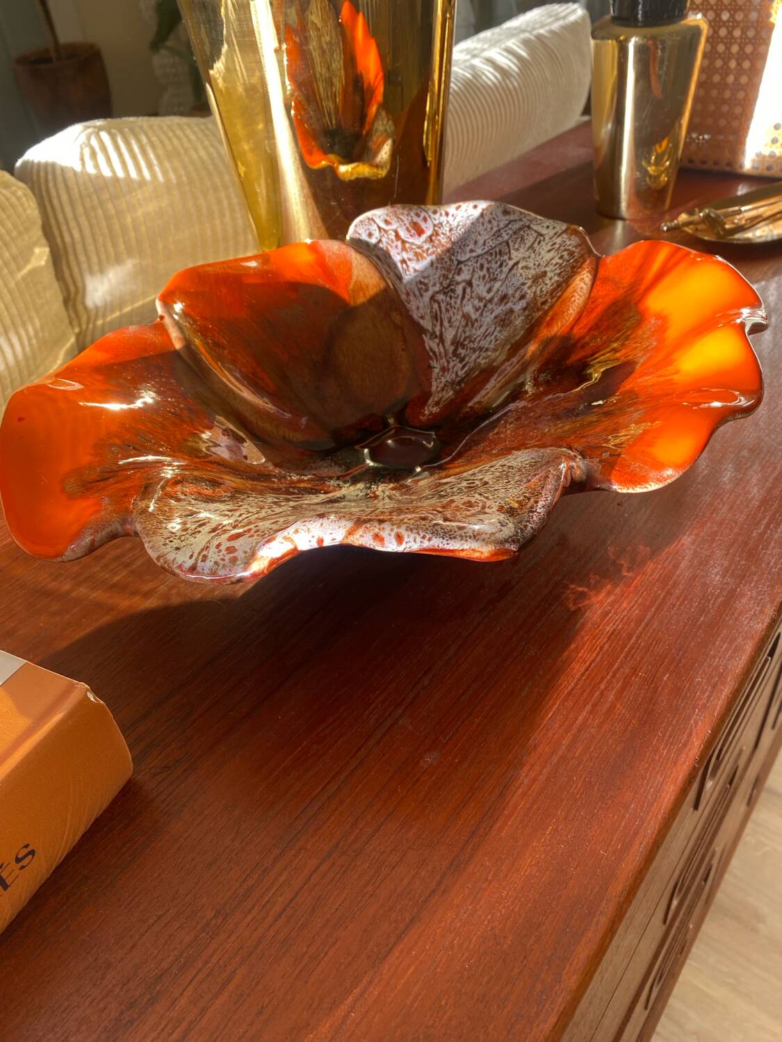 Vide poche forme fleur vintage vallauris