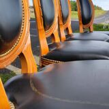 4 Louis XVI medallion chairs