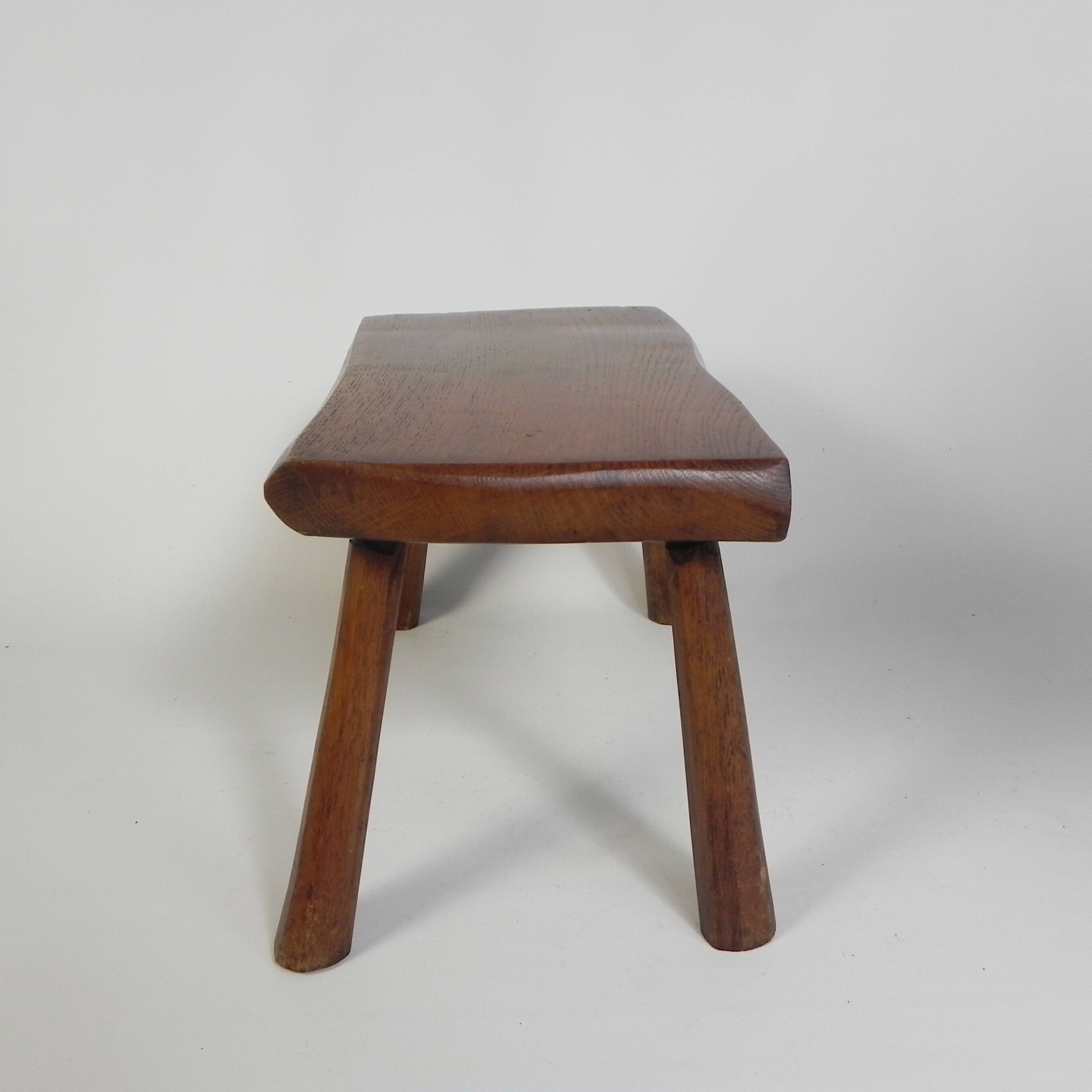 Vintage oak stump stool, 1960s