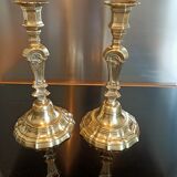 Pair of Regency period candle holders