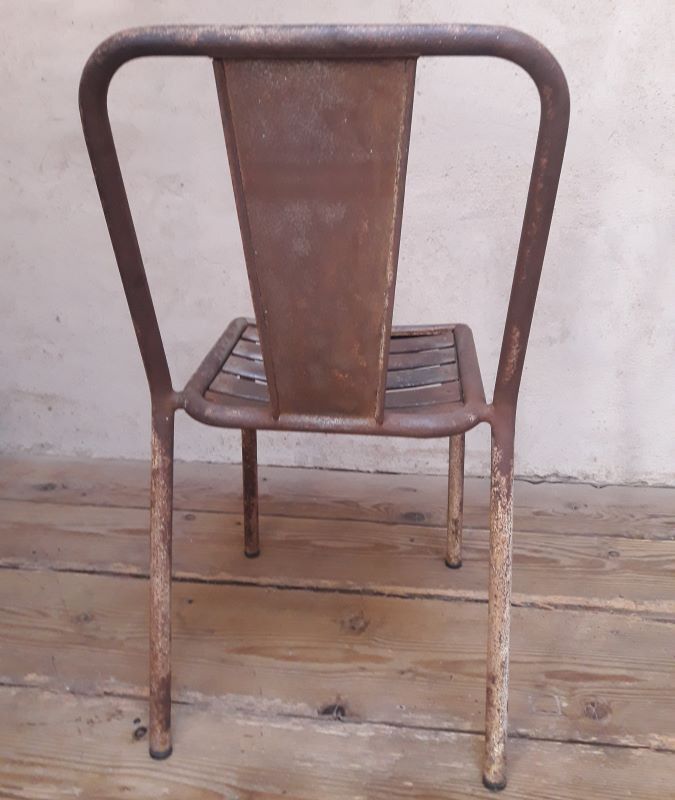 Chaise industrielle tolix t4 métal 1930-1940