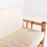 Italian Modern bamboo-wicker bench, 1970's