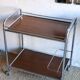 Vintage trolley Wood and chrome 70's