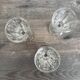 3 small antique glasses from the late 19th century, absinthe type / Napoleon III