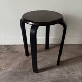 Black wooden stool
