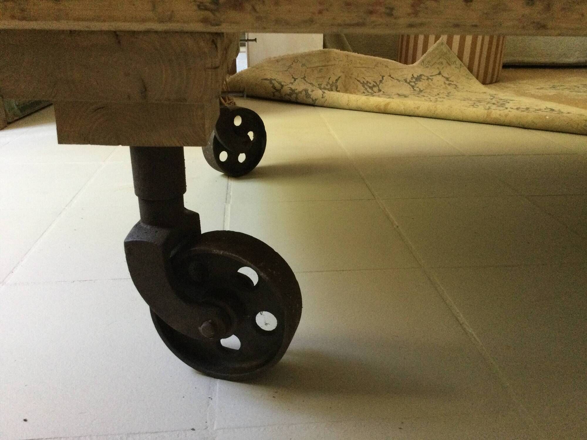 Coffee table on wheels