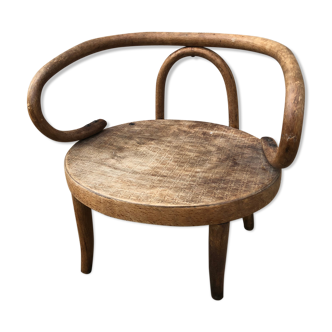 Turned wooden child armchair