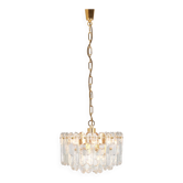 Lustre en laiton doré et verre cristal Palazzo, Kalmar, Autriche, 1970