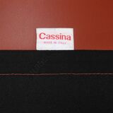 2 Cassina Maralunga fauteuils with ottoman