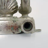 Old bathtub faucet, kitchen in silvered bronze with its shell-shaped soap dish