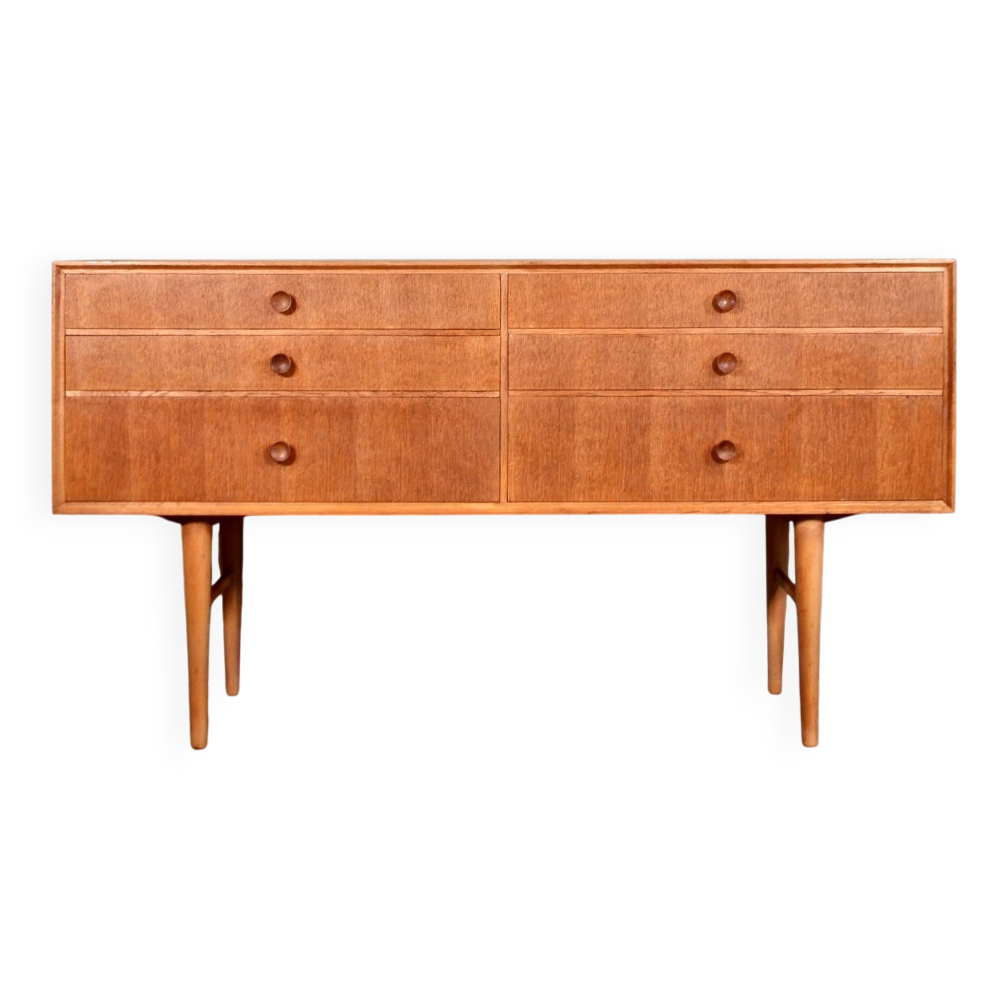 Midcentury Meredew Sideboard / Chest Of Drawers In Oak. Vintage Modern