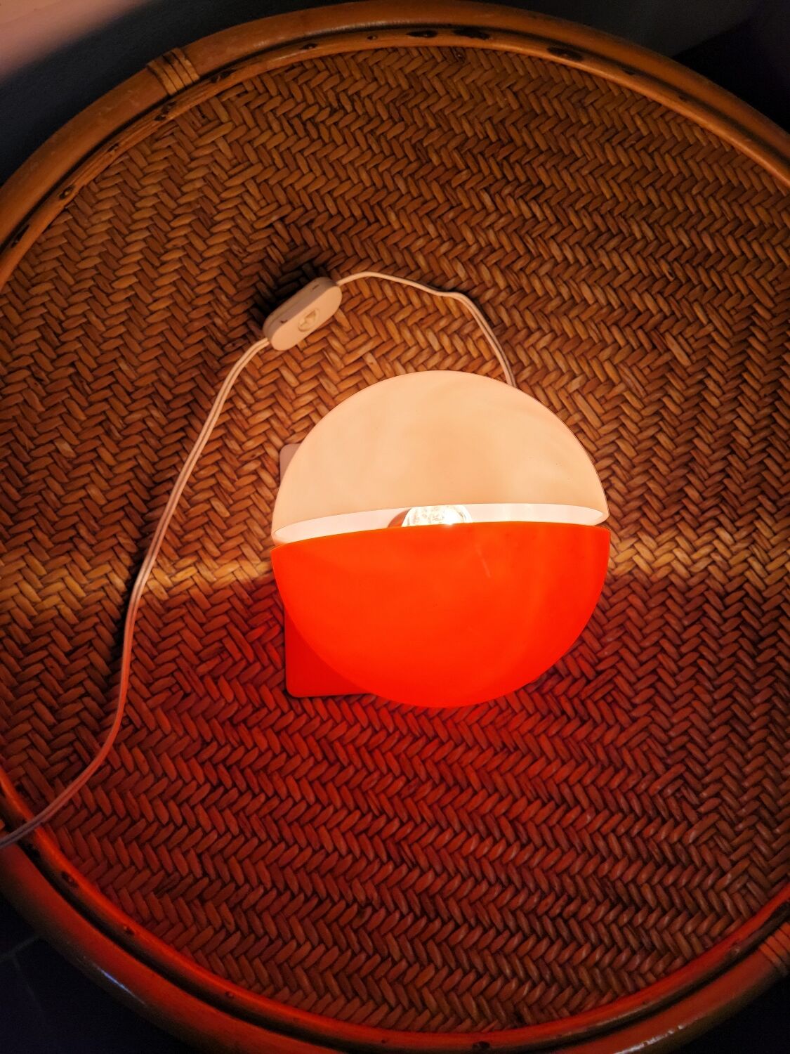 Table lamp by designer Harvey Guzzini Sirio From the 70s