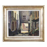 Peinture de scène de rue à Bruxelles