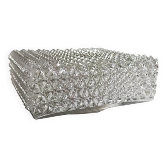 1960s chiseled glass ceiling light