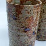 6 verres haut en grès pyrité
