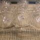 3 antique crystal stemmed glasses