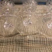 3 antique crystal stemmed glasses