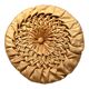 Round vintage cushion in pleated velvet