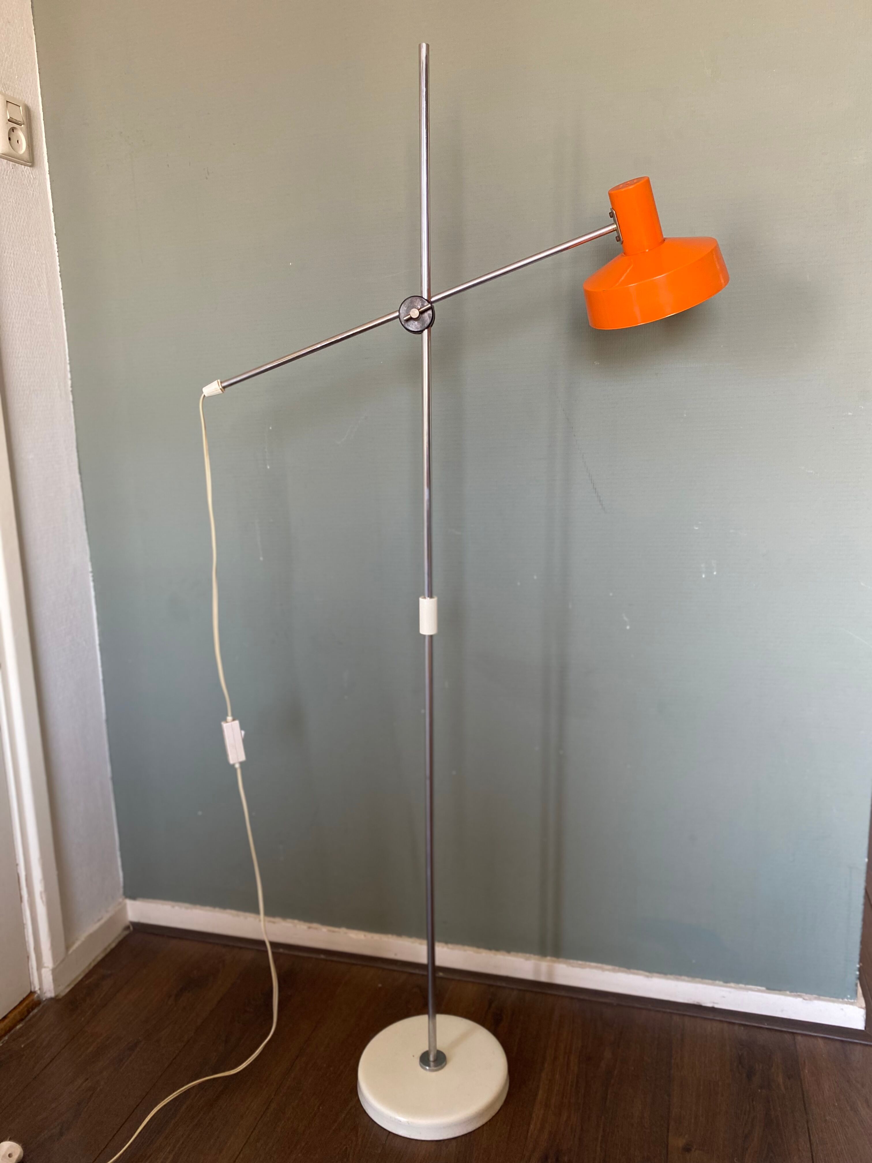 Mid-Century Modernist Adjustable Floor Lamp by J. J. M. Hoogervorst for Anvia, 1950s