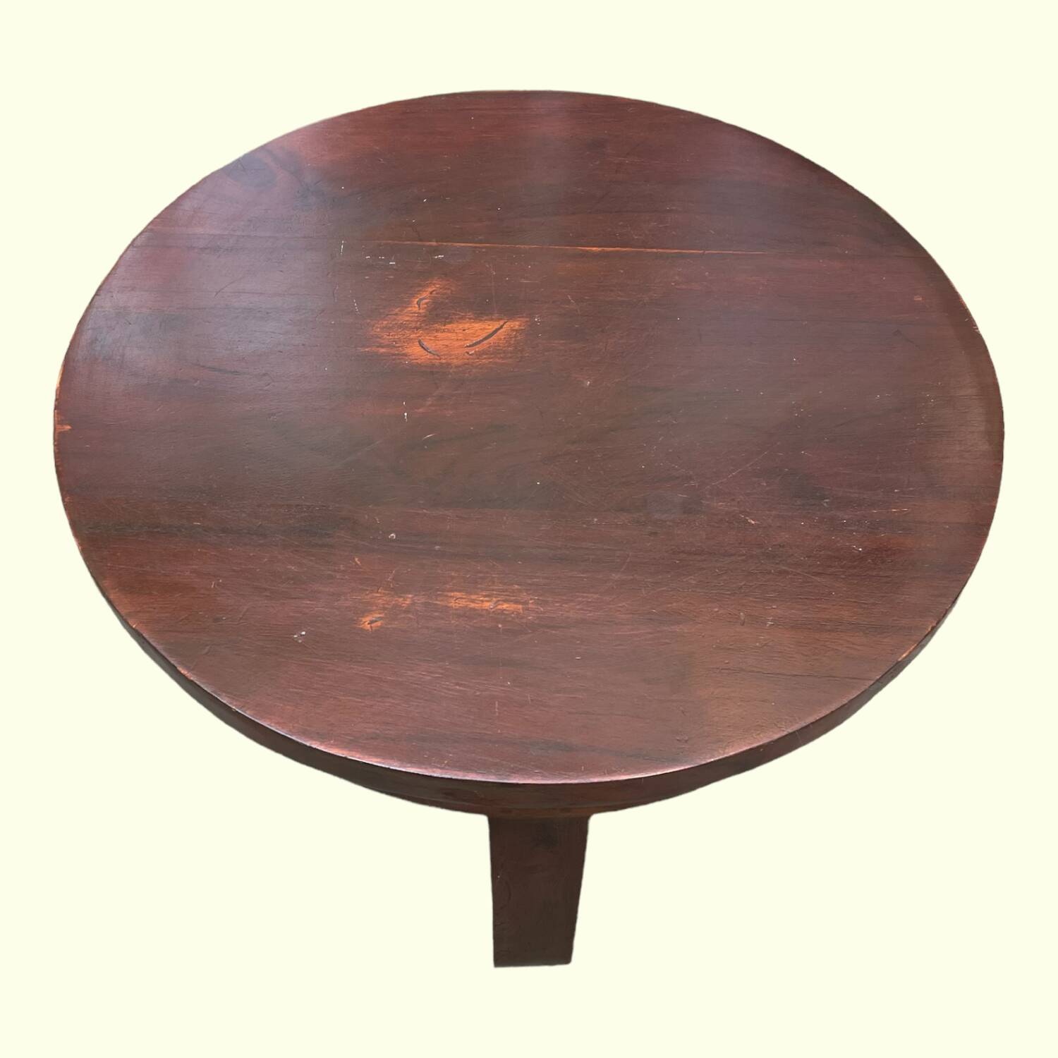 Art Deco coffee table, mahogany pedestal table