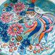 French hand-painted art pottery charger dish by Marjatta Taburet, Quimper, 1960s.