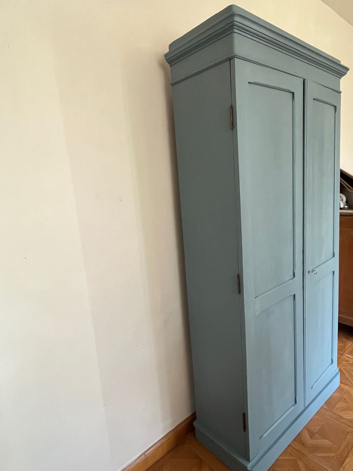 Parisian cabinet galvanizing blue