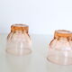 Duo of pink water glasses, 1950