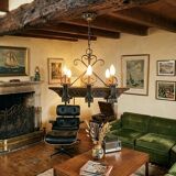 Rustic vintage chandelier from the 1970s.