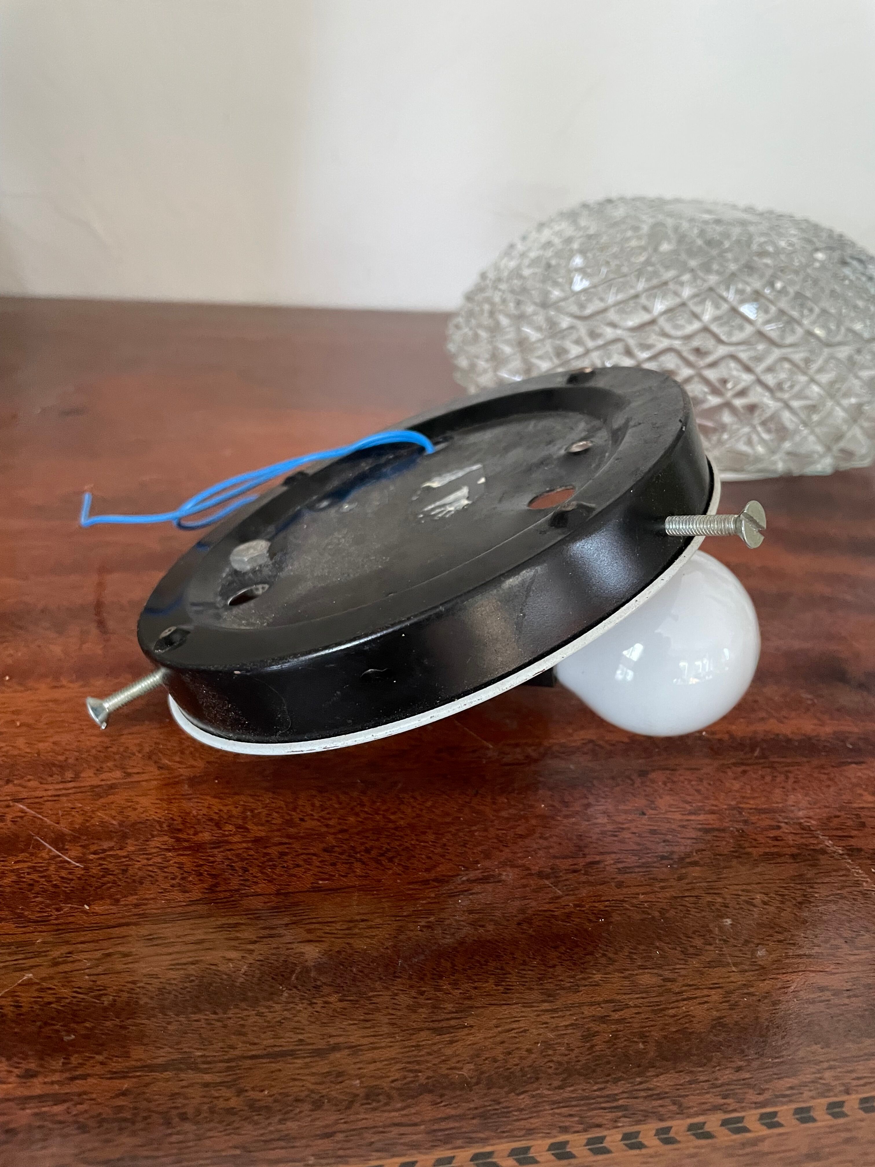 Vintage glass sea urchin ceiling lamp