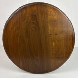 Brutalist Wood Turned Wine Press Side Table, Charles Dudouyt style, 1950s