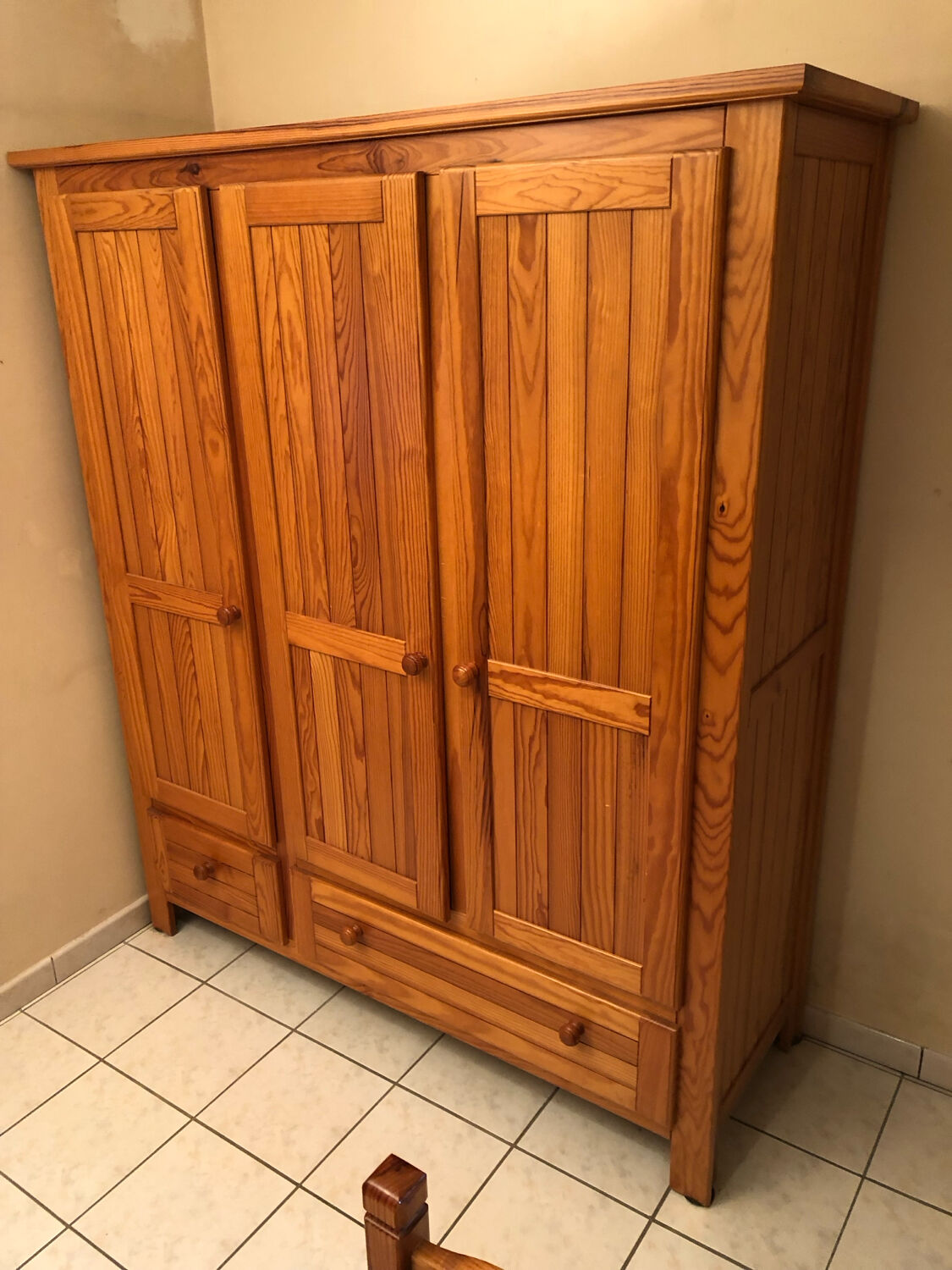 Solid pine wardrobe