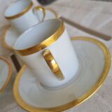 Set of 3 old cups from the Limoges royal factory