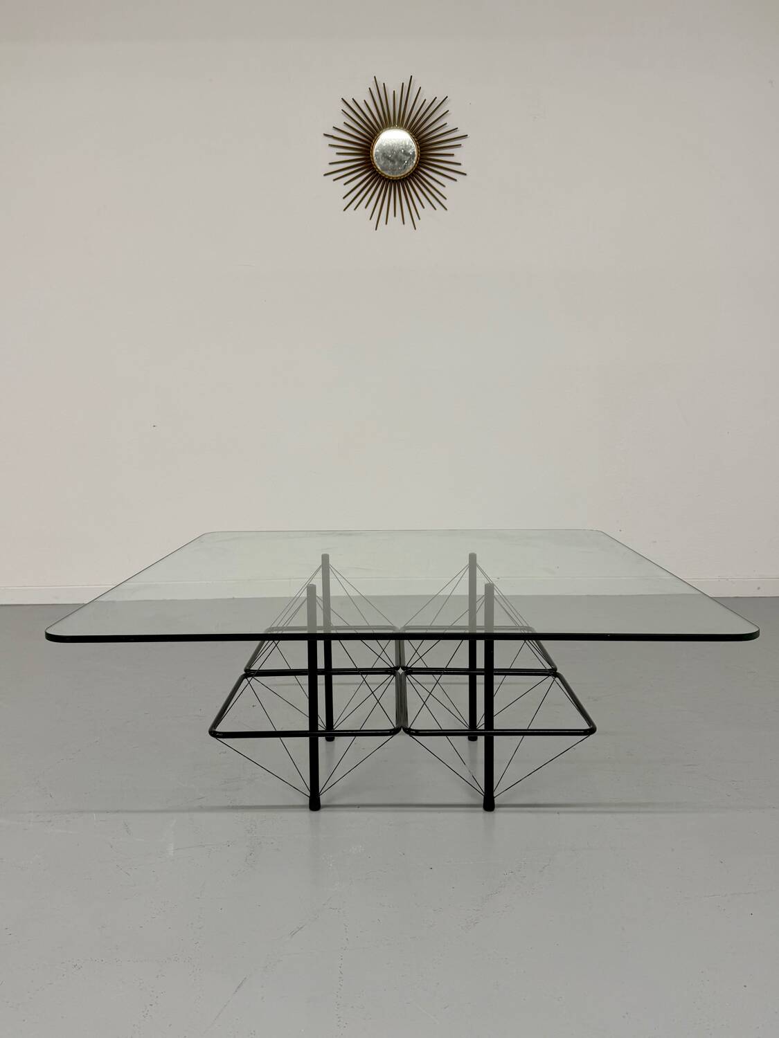 Vintage Italian architectural design coffee table from the 1970s