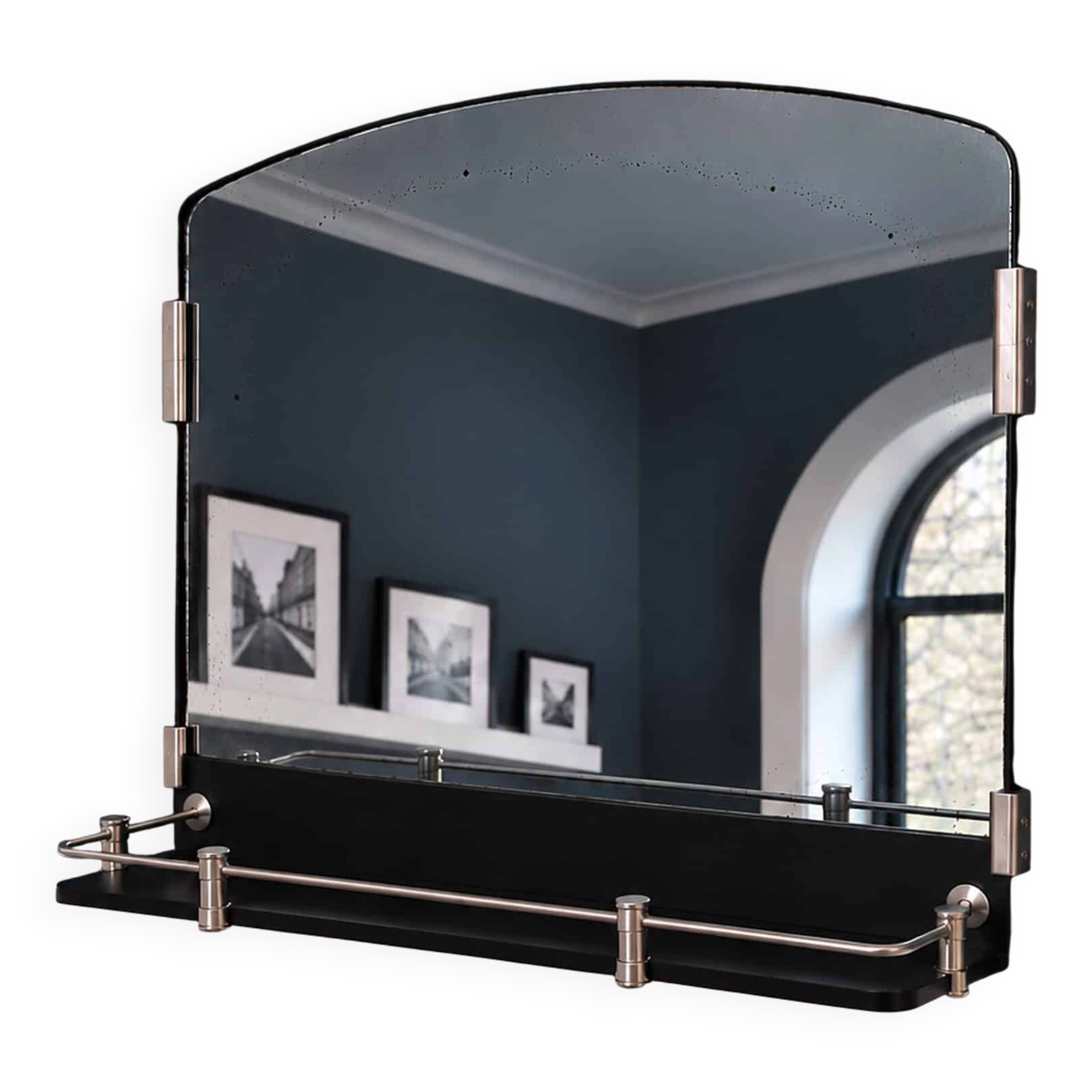 Miroir rétro de salle de bain, années 1930-40