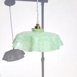 Vintage Clichy porcelain pendant lamp