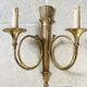 Pair of gilded bronze wall lamps