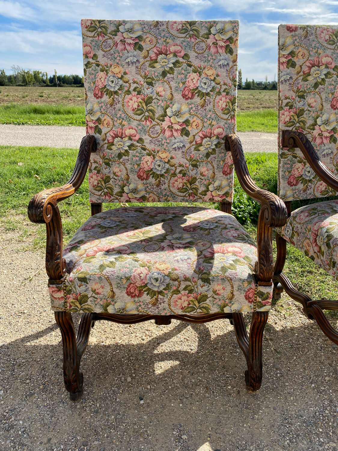 Pair of Louis XIII armchairs