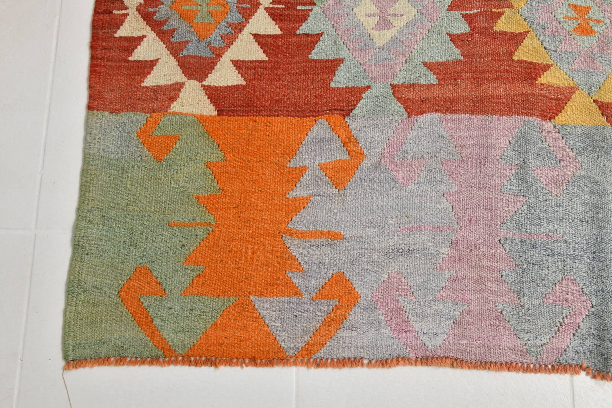 7x9 Oushak Area Rug, Boho Rug, Rare Style Rug, Colorful Rug, 195x259Cm