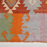 7x9 Oushak Area Rug, Boho Rug, Rare Style Rug, Colorful Rug, 195x259Cm