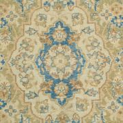 Sky Blue Hand Knotted Antique Vintage Persian Tabriz Rug, 293x407 Cm