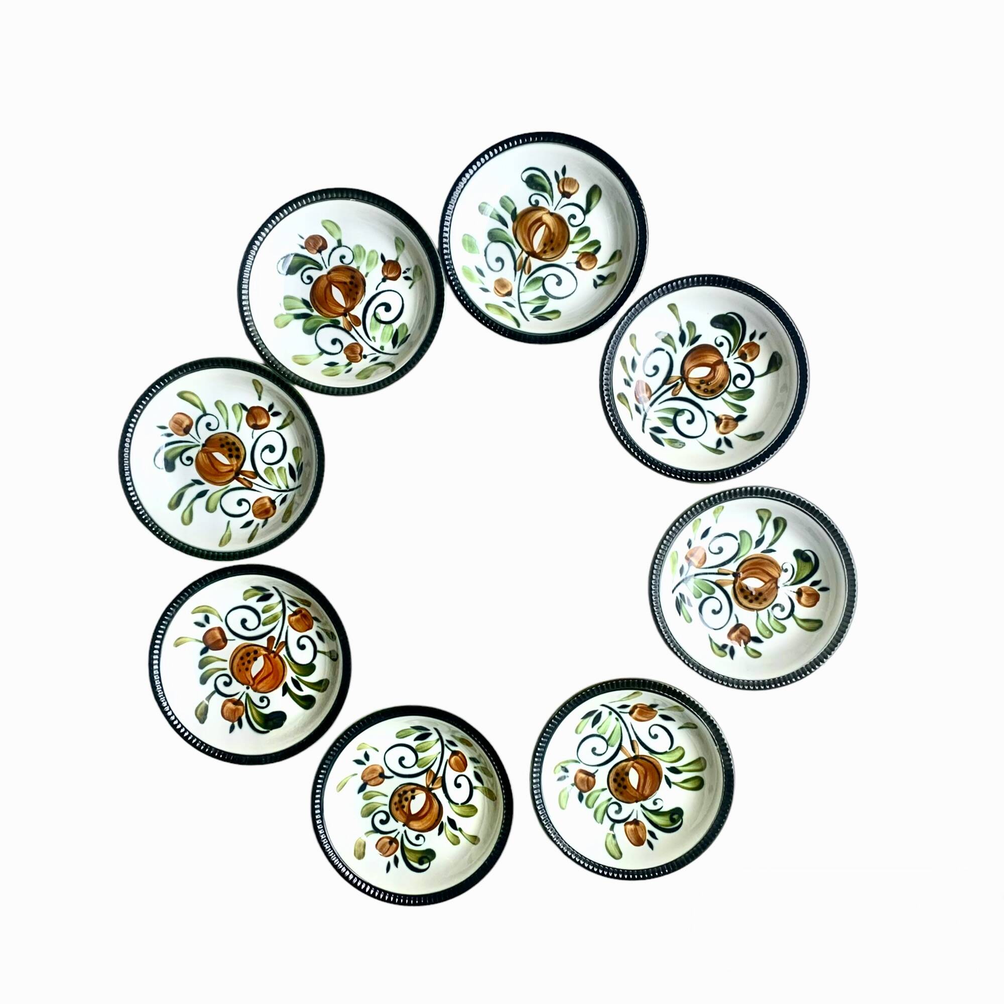 Set of 8 Boch La Louvière soup plates - Argenteuil series