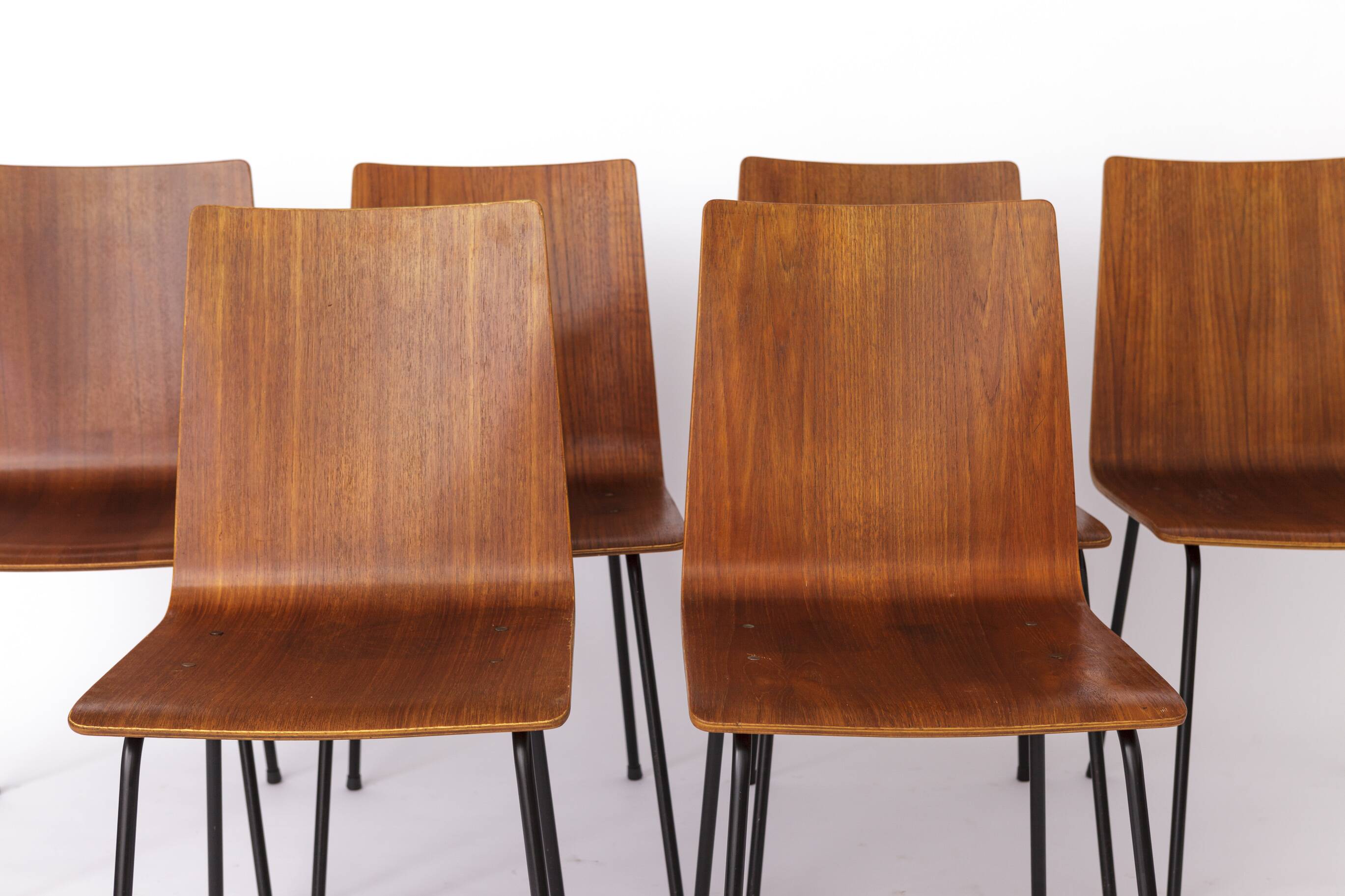 Set of 6 Plywood Vintage Chairs 1960s - German Design