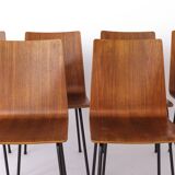 Set of 6 Plywood Vintage Chairs 1960s - German Design