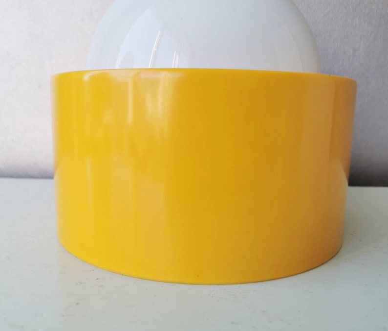 Vintage yellow ceiling lamp/table lamp, 80s