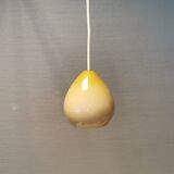 Small glass hanging lamp made at Holmegaard Glassworks Denmark in 2001.