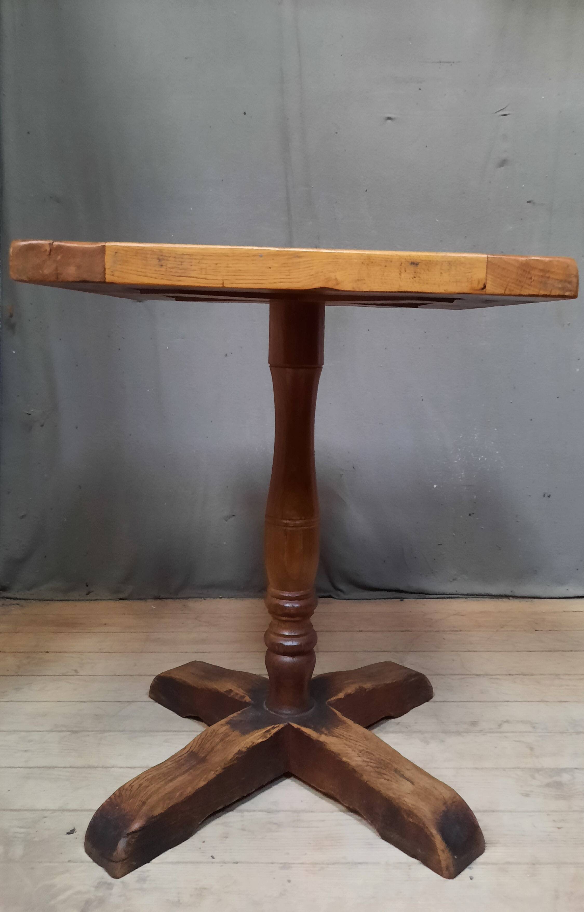 Square solid wood bistro table
